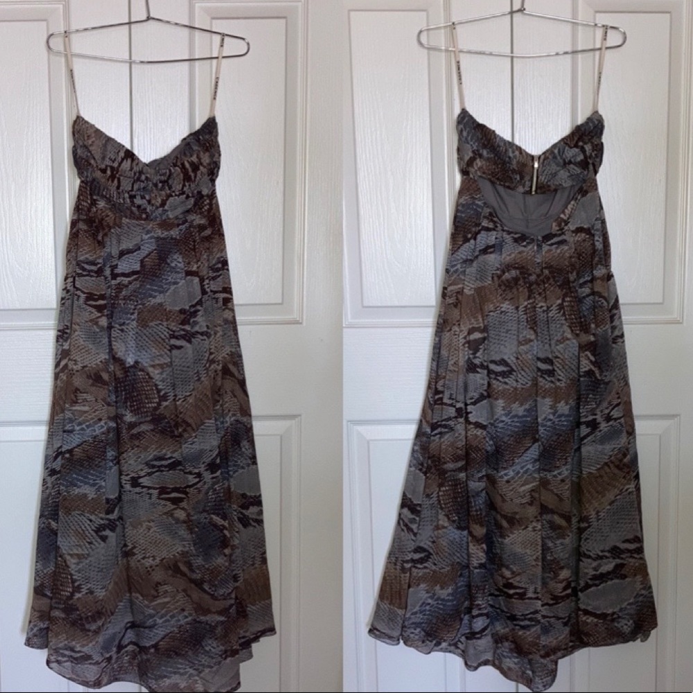 L’agence Strapless Python Snake Print Dress - image 5